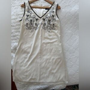 ABS Dress with Black Embroidery embellishment